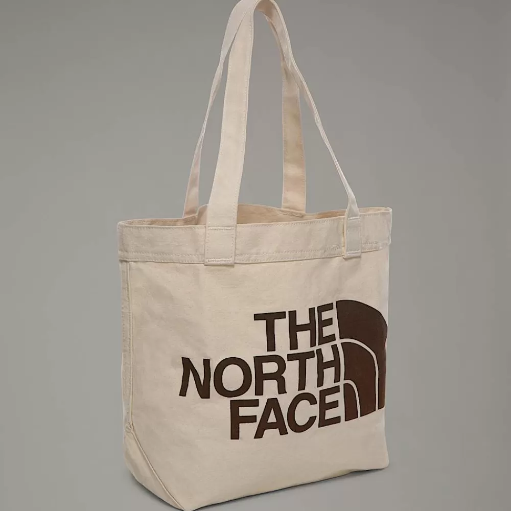 Cheap The North Face Bawełniana Torba Tote Weimaraner Brown Large Logo Print