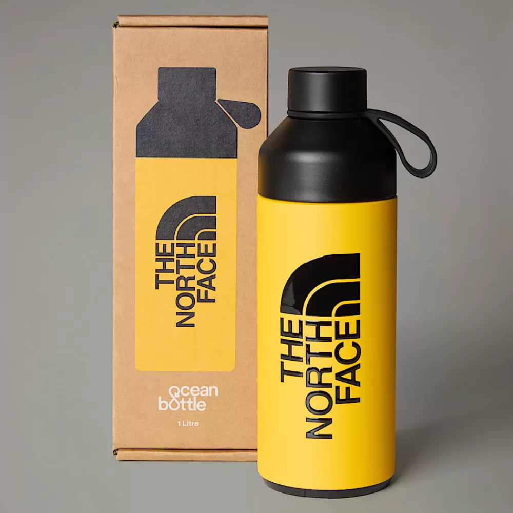 Cheap The North Face Butelka 1L X Ocean Bottle Summit Gold-TNF Black