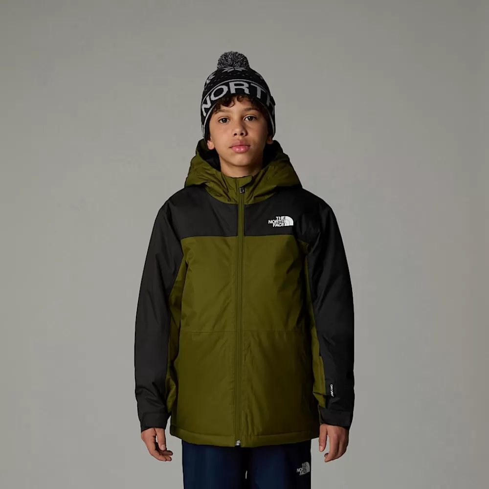 Online The North Face Chłopięca Ocieplana Kurtka Freedom Forest Olive-TNF Black