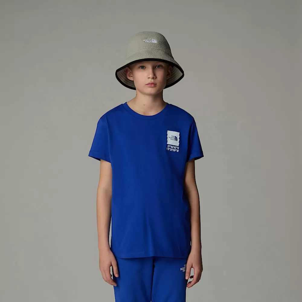 Best Sale The North Face Chłopięcy T-shirt Z Grafiką Coordinates TNF Blue