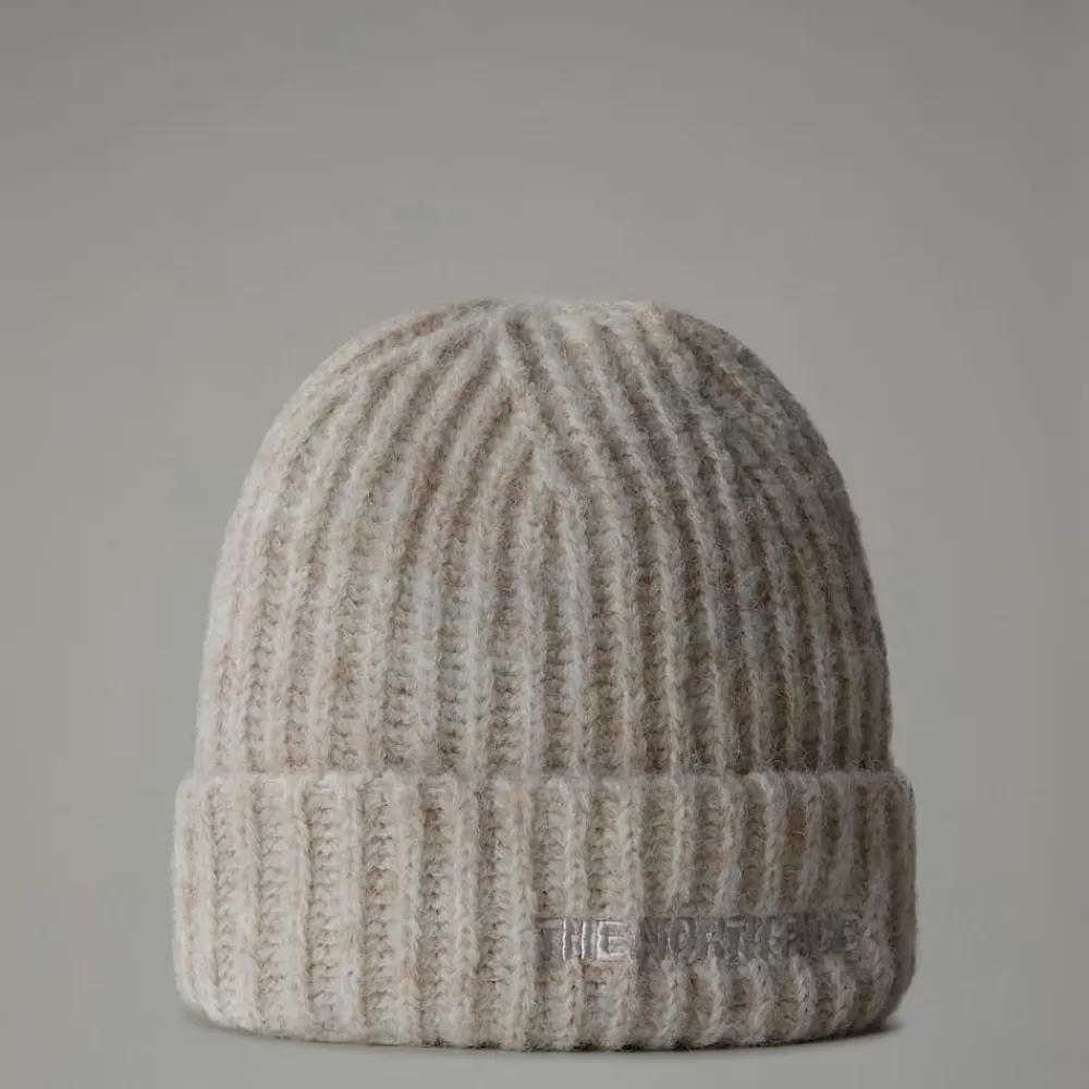 Clearance The North Face Czapka Beanie Fohair Cabin White Dune