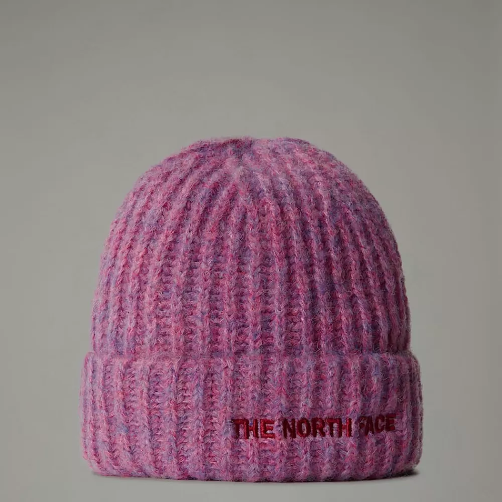 Cheap The North Face Czapka Beanie Fohair Cabin Midnight Mauve-Dragonfruit-Beetroot