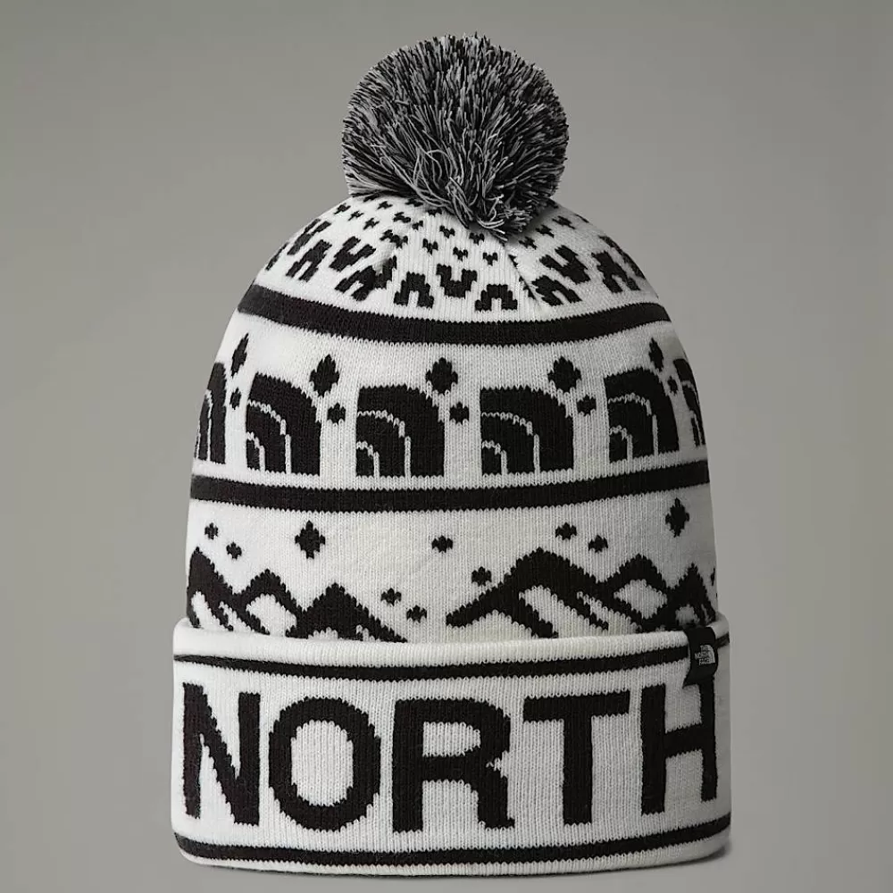 Outlet The North Face Czapka Beanie Ski Tuke GARDENIA WHITE/TNF BLACK