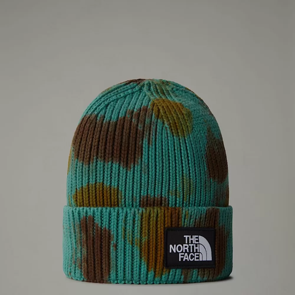 Flash Sale The North Face Czapka Beanie Tie-dye Z Prostokątnym Logo Oxidized Bronze-Apricot Glaze-Smokey Brown