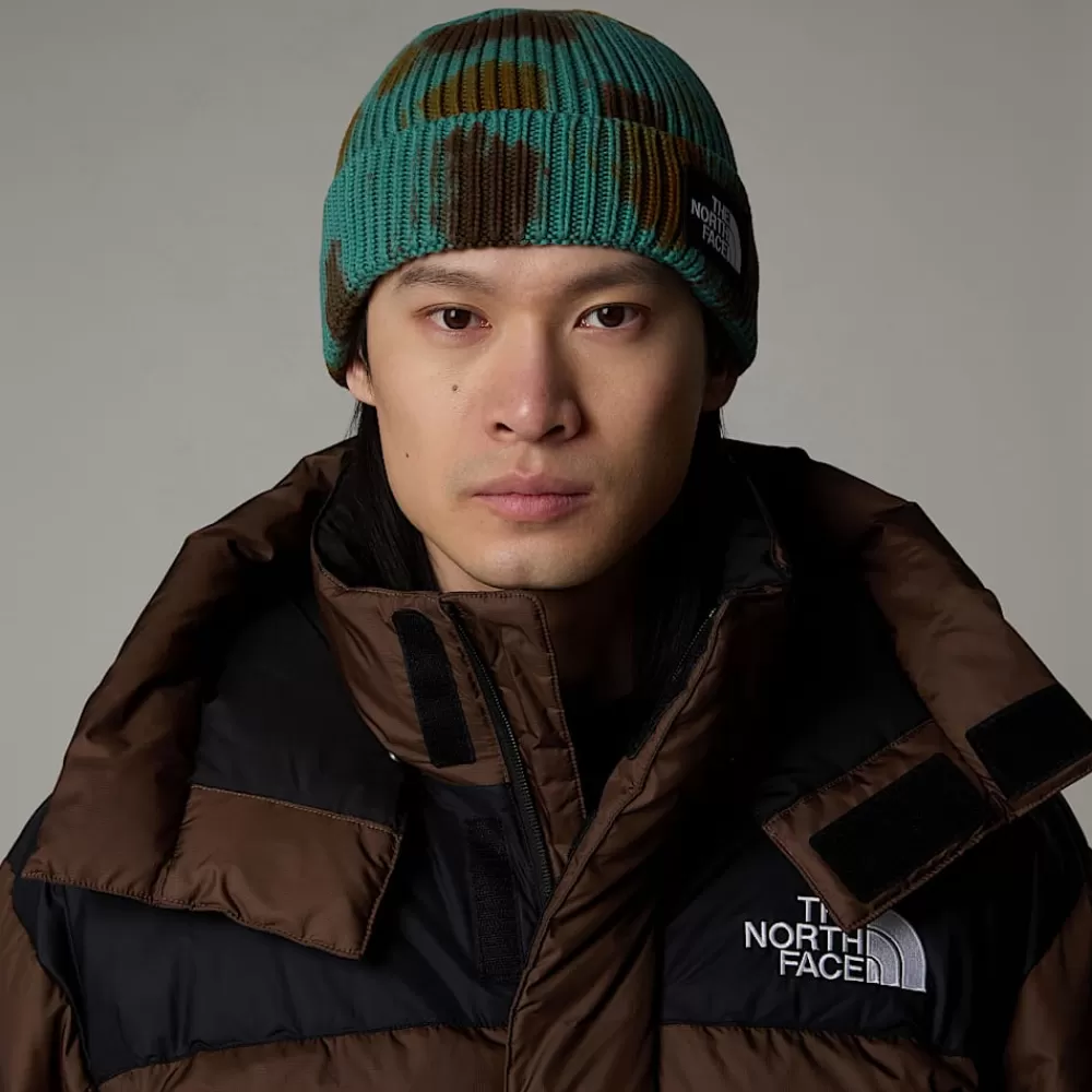 Flash Sale The North Face Czapka Beanie Tie-dye Z Prostokątnym Logo Oxidized Bronze-Apricot Glaze-Smokey Brown