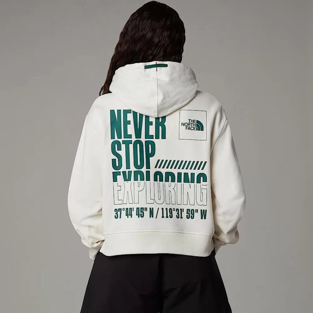 Online The North Face Damska Bluza Z Kapturem O Skróconym Kroju Coordinates White Dune