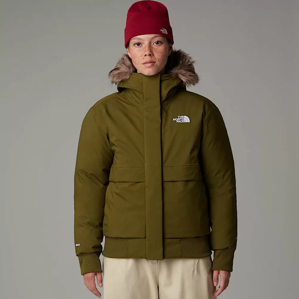 Sale The North Face Damska Kurtka Bomberka Arctic Forest Olive