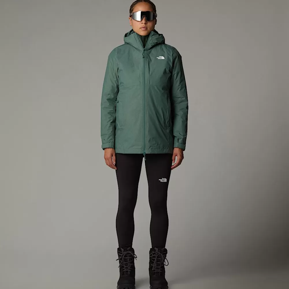 Best The North Face Damska Kurtka Hikesteller Triclimate Dark Sage White Heather-Pine Needle-NPF