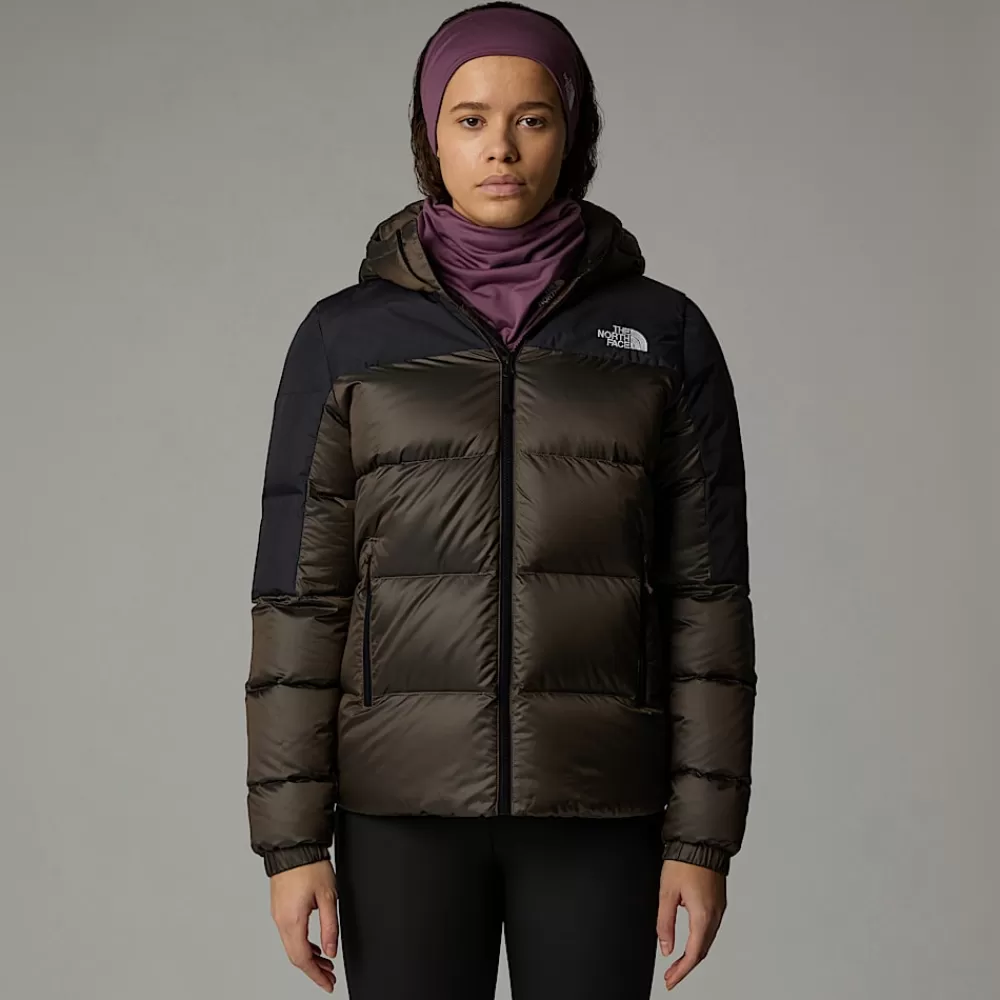 Discount The North Face Damska Kurtka Puchowa Z Kapturem Diablo 2.0 Smokey Brown Black Heather-TNF Black