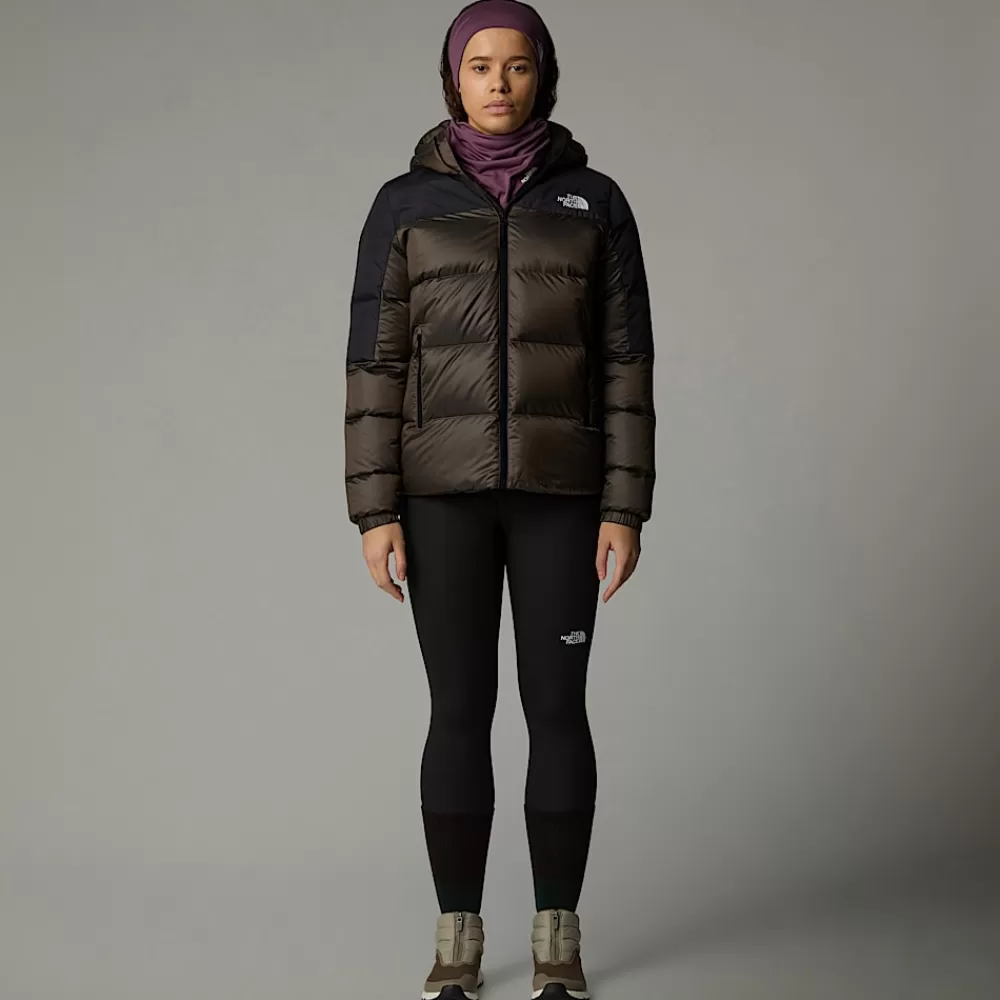 Discount The North Face Damska Kurtka Puchowa Z Kapturem Diablo 2.0 Smokey Brown Black Heather-TNF Black