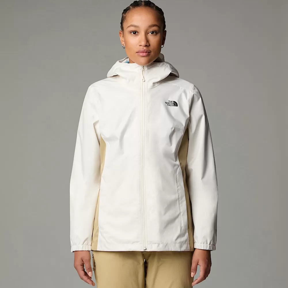 Shop The North Face Damska Kurtka Quest Zip-In White Dune-Khaki Stone