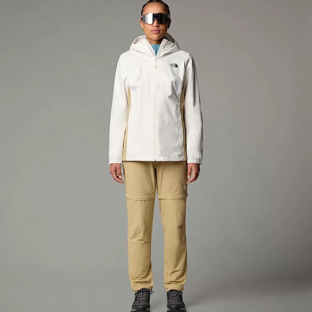 Shop The North Face Damska Kurtka Quest Zip-In White Dune-Khaki Stone