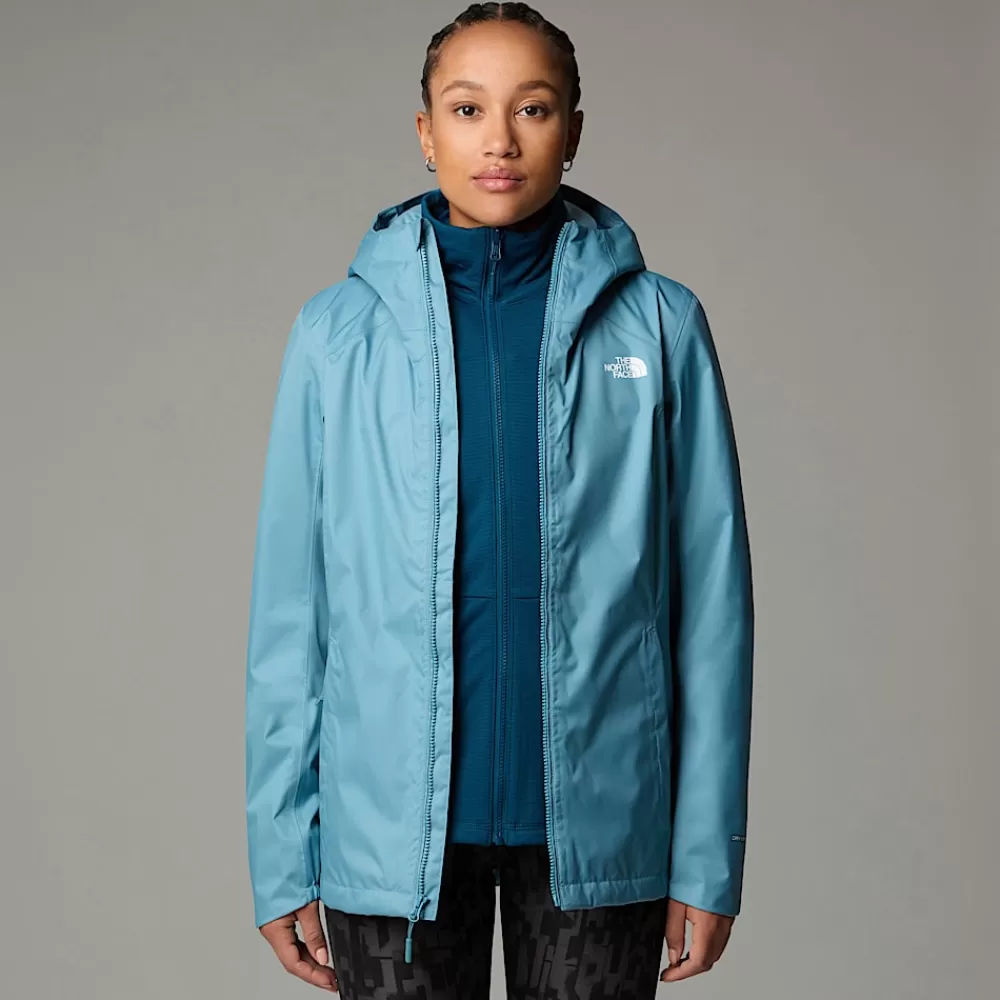 Outlet The North Face Damska Kurtka Quest Zip-In Triclimate® Algae Blue-Midnight Petrol