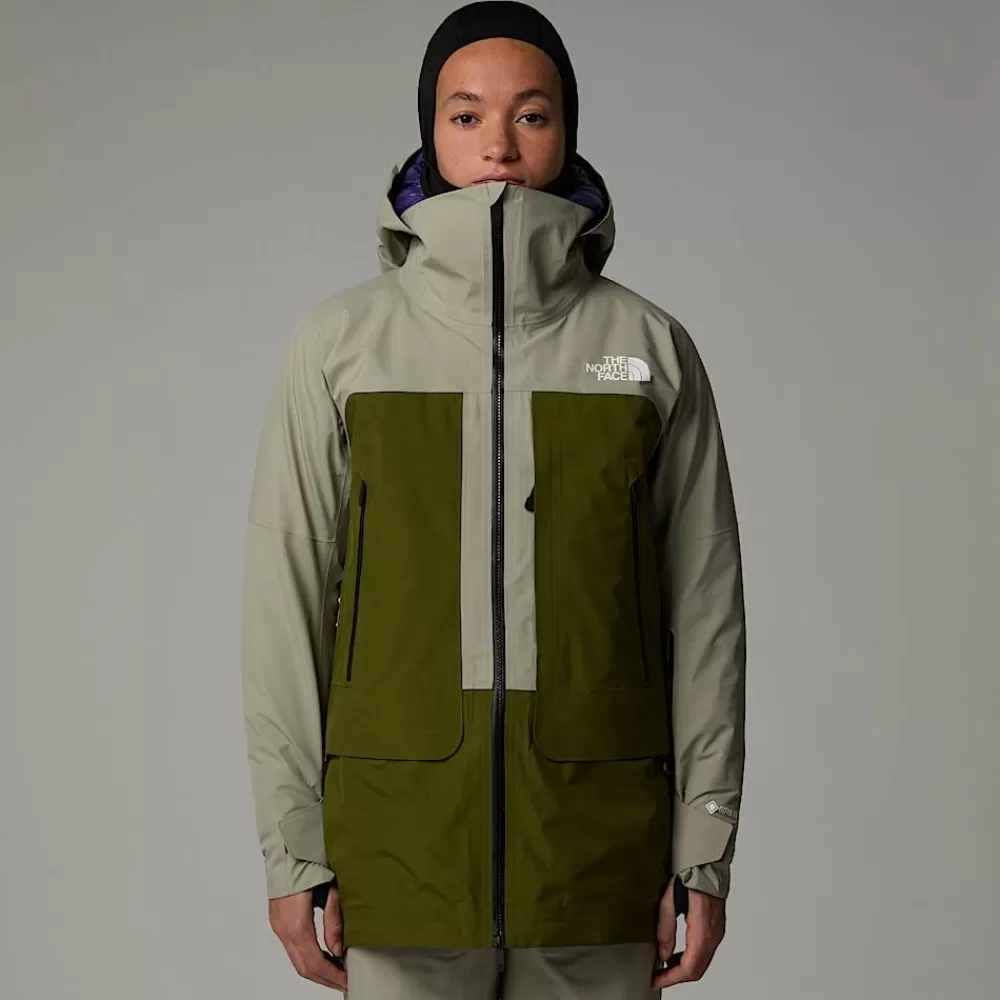 New The North Face Damska Kurtka Summit Verbier GORE-TEX® Clay Grey-Forest Olive