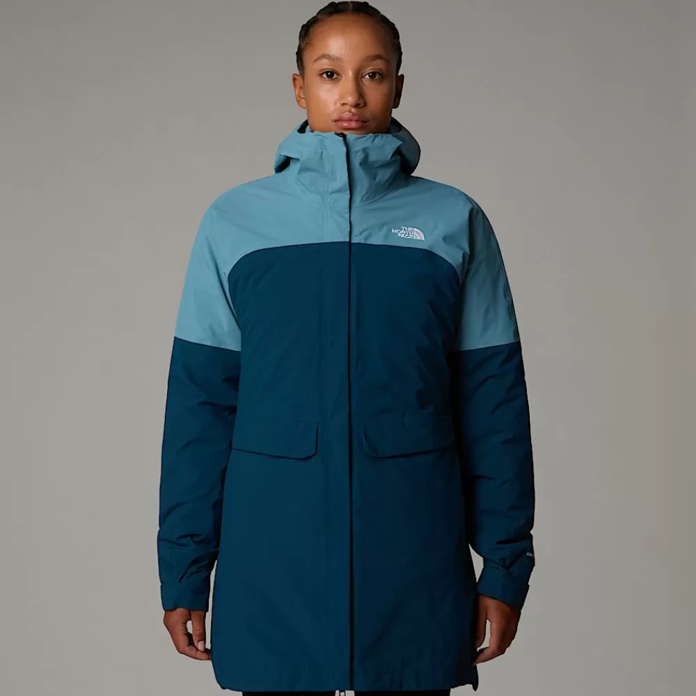 New The North Face Damska Parka 3 W 1 DryVent™ Mono Triclimate Midnight Petrol-Algae Blue