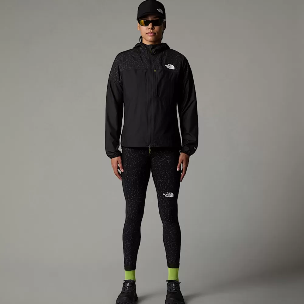 Hot The North Face Damska Wiatroodporna Kurtka Higher Run TNF Black-TNF Black Trail Reflective Print