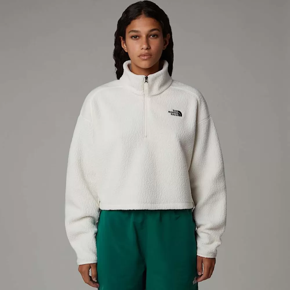 Clearance The North Face Damski Polar O Skróconym Kroju High Pile White Dune