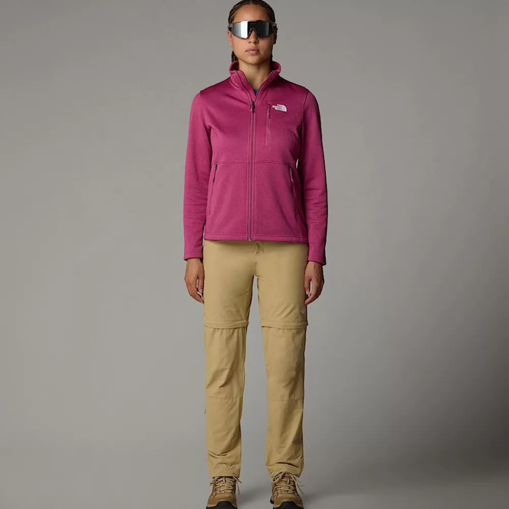 Online The North Face Damski Polar Z Zamkiem Błyskawicznym Na Całej Długości Lixus Red Violet Dark Heather