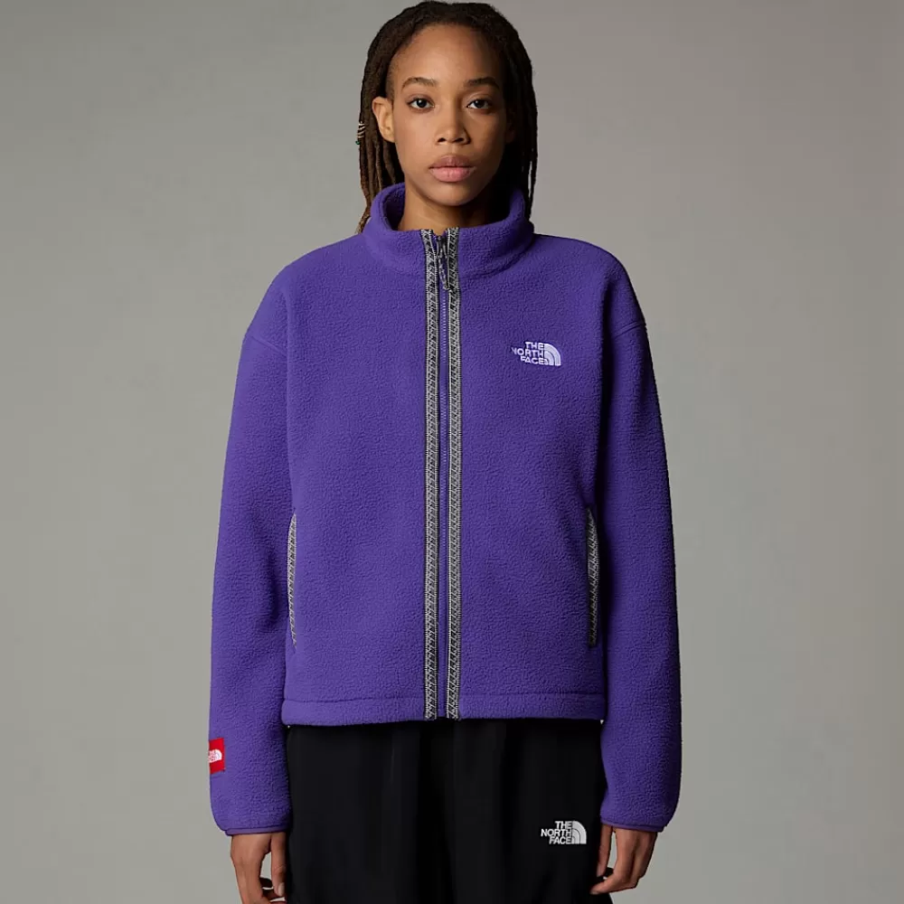 Discount The North Face Damski Polar Z Zamkiem Na Całej Długości TNF Fleeski Peak Purple