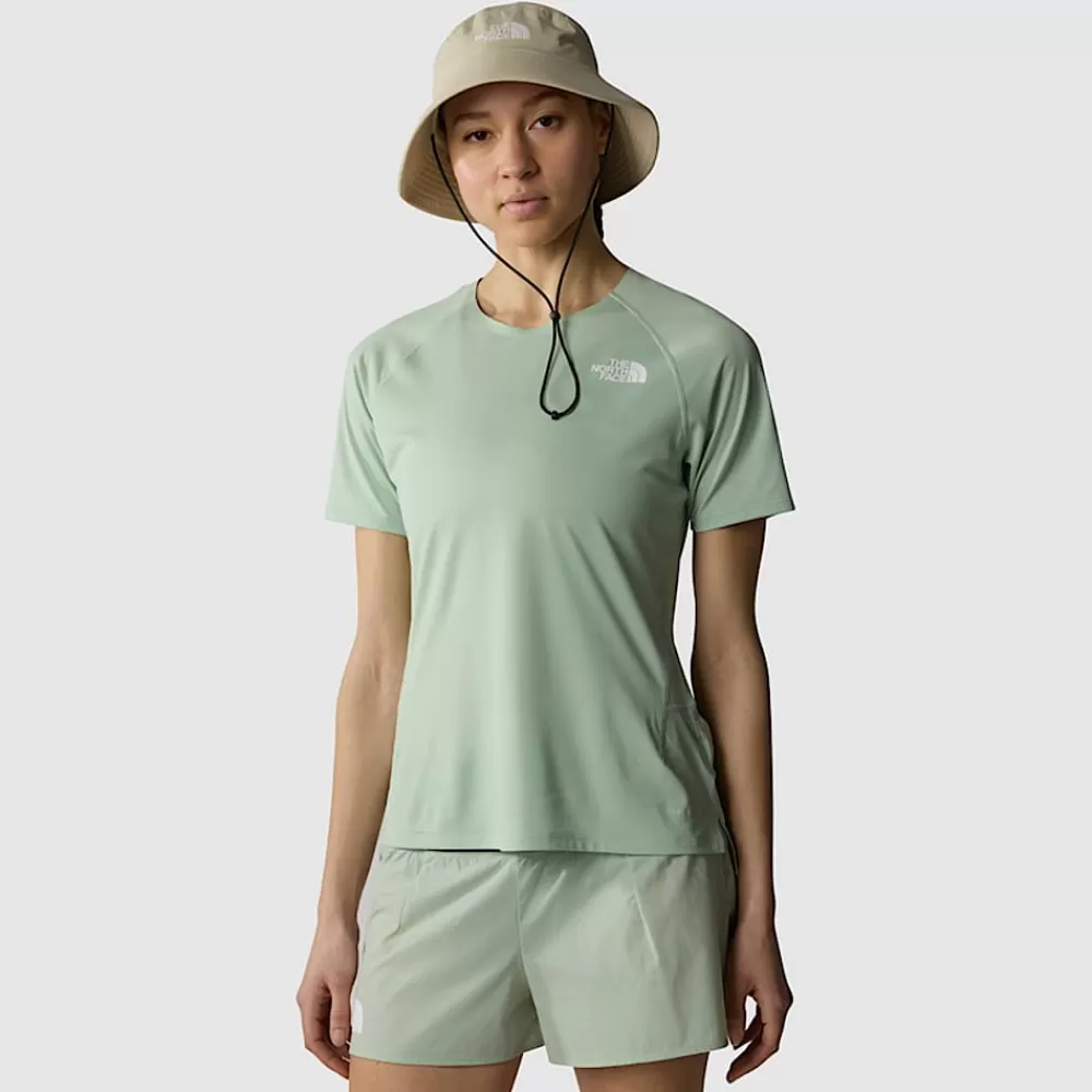 Cheap The North Face Damski T-shirt Do Biegów Trailowych Summit High Misty Sage