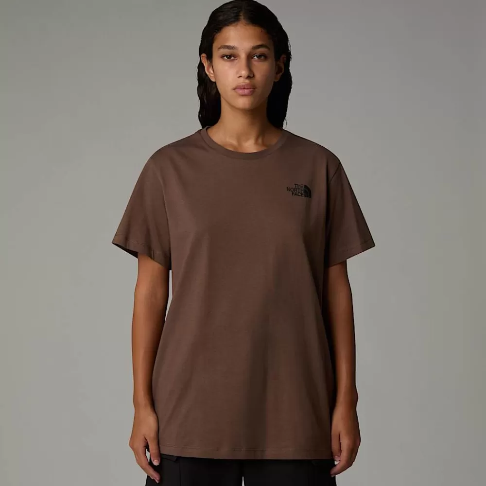 Flash Sale The North Face Damski T-shirt O Luźnym Kroju Redbox Smokey Brown