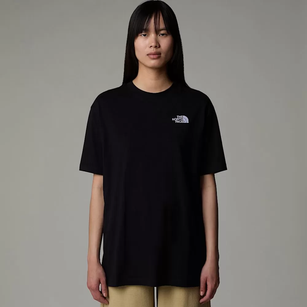 Shop The North Face Damski T-shirt Oversize Simple Dome TNF Black