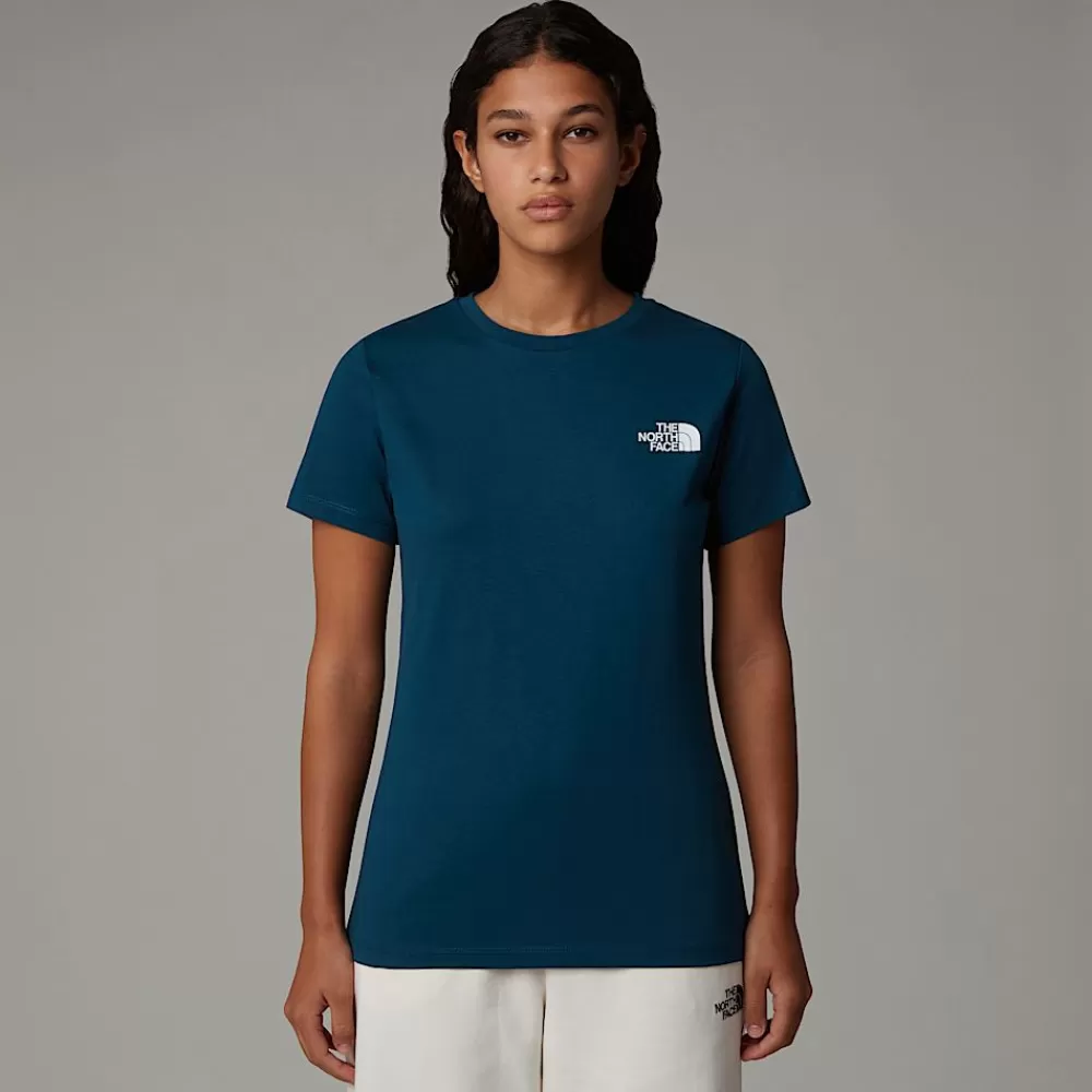 Shop The North Face Damski T-shirt Redbox Midnight Petrol