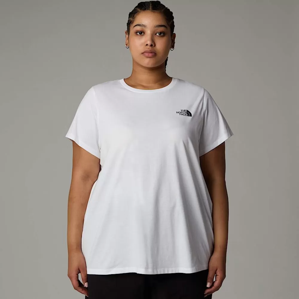 Online The North Face Damski T-shirt Simple Dome Plus Size TNF White