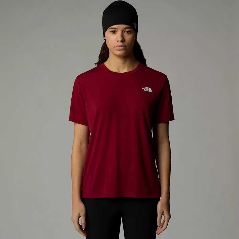 Hot The North Face Damski T-shirt Topographic Foundation Beetroot