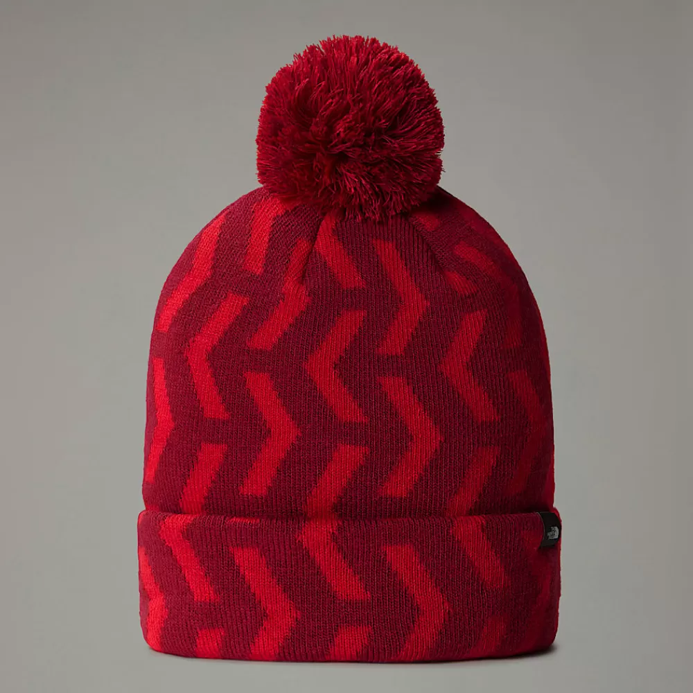 Discount The North Face Dziecięca Czapka Beanie Ski Tuke TNF Red TNF Geo Print