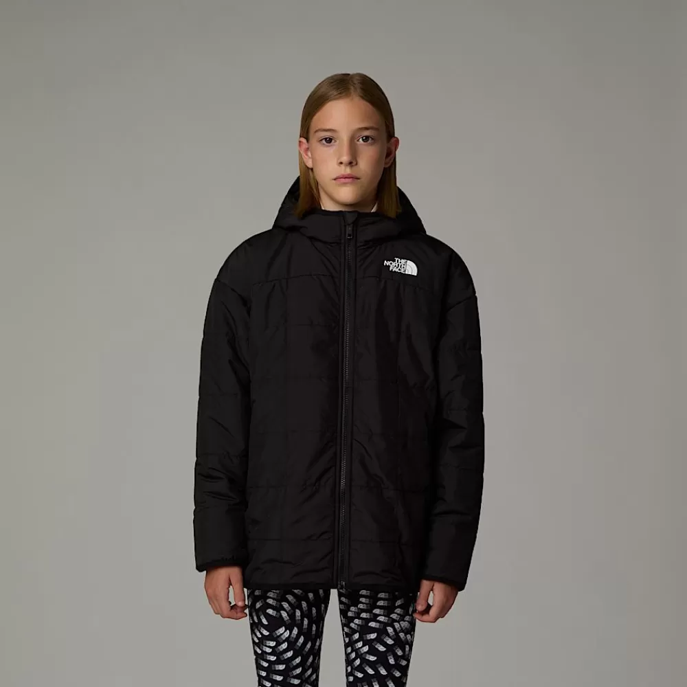 Cheap The North Face Dziewczęca Dwustronna Parka Z Kapturem Shasta TNF Black