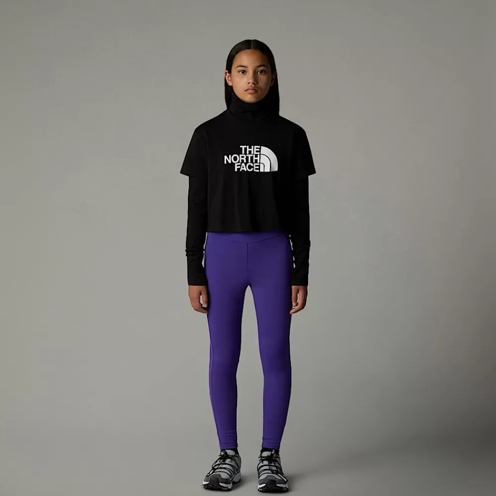 Discount The North Face Dziewczęcy T-shirt O Skróconym Kroju Easy TNF Black