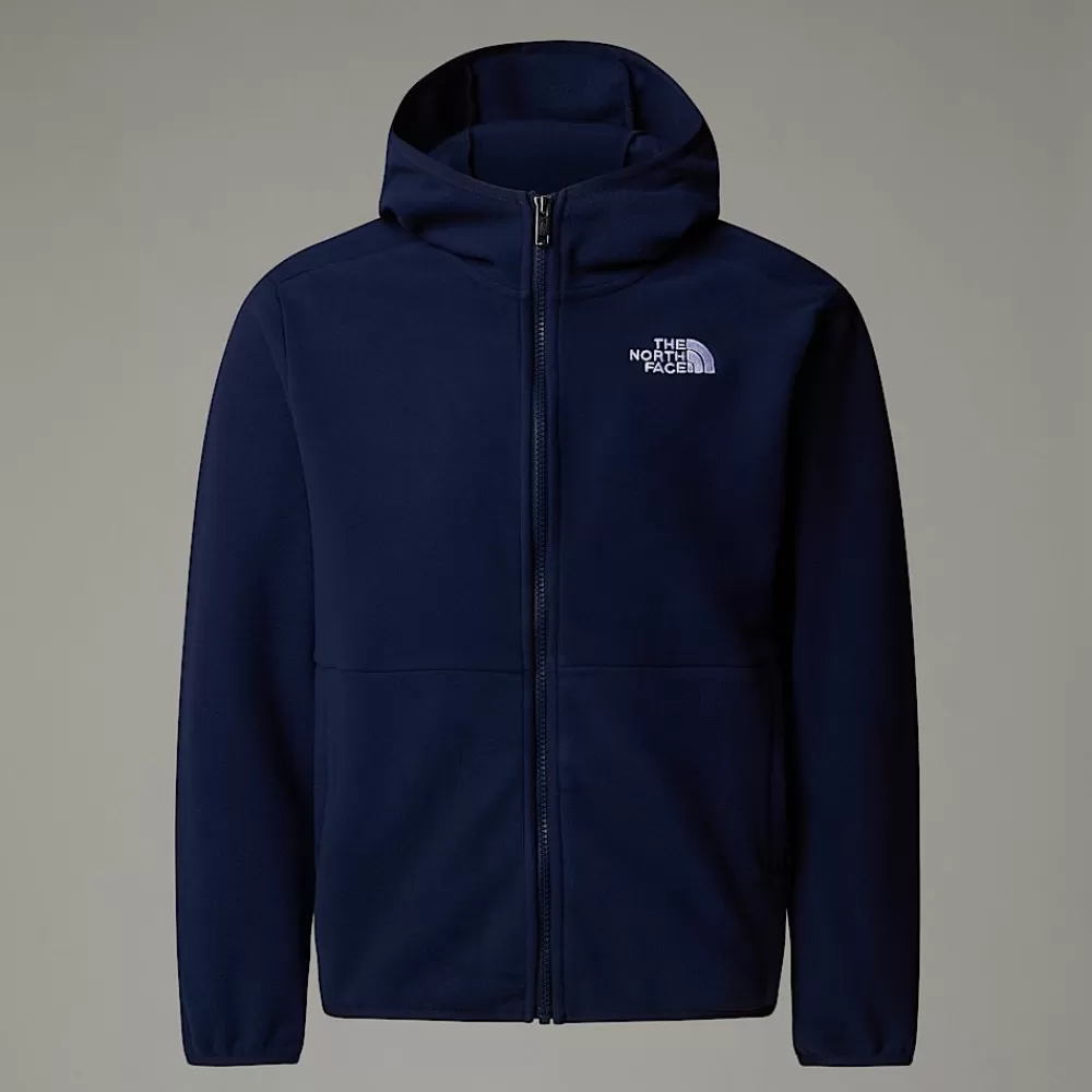 New The North Face Młodzieżowa Kurtka Polarowa Z Kapturem Glacier Summit Navy