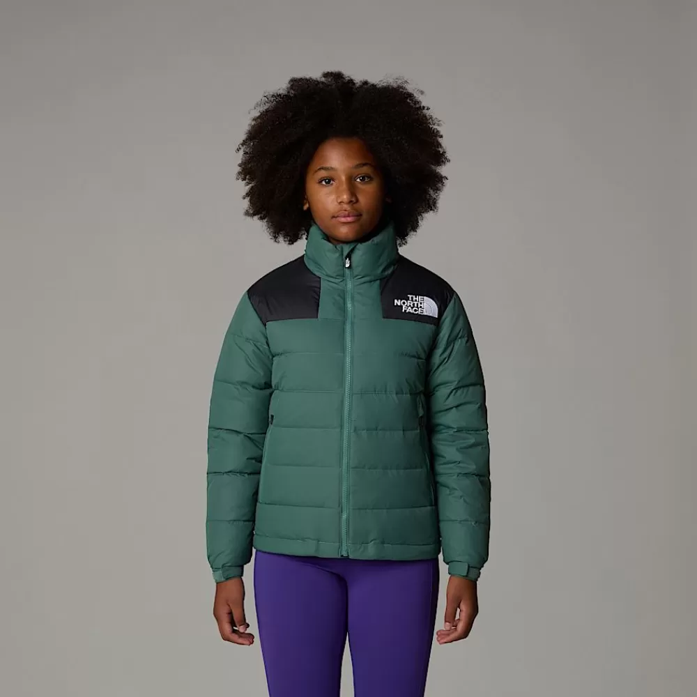 Hot The North Face Młodzieżowa Kurtka Puchowa Massif DARK SAGE/TNF BLACK