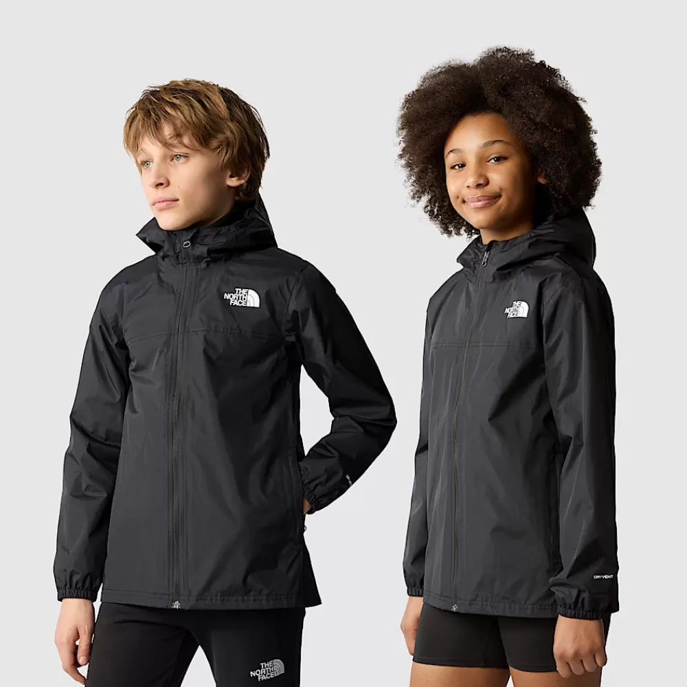 Best Sale The North Face Młodzieżowa Przeciwdeszczowa Kurtka Wierzchnia TNF Black