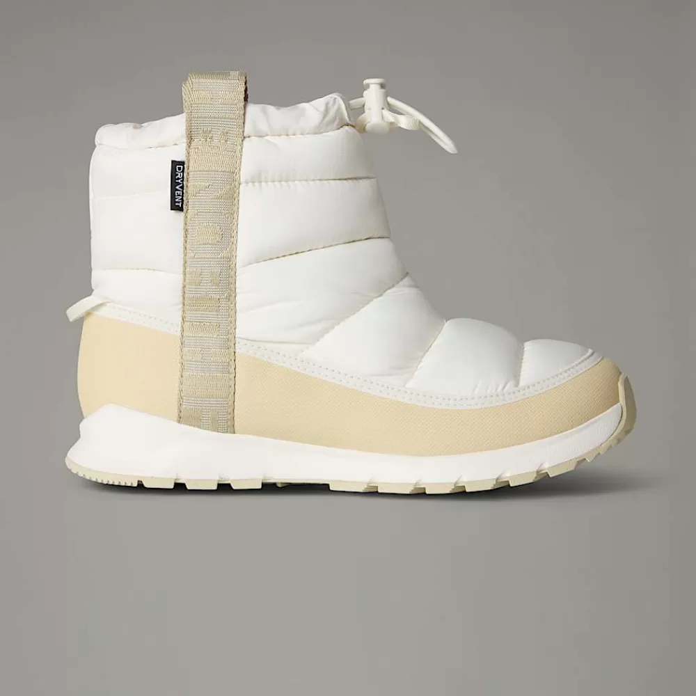 Hot The North Face Młodzieżowe Wsuwane Wodoodporne Buty ThermoBall™ WHITE DUNE/GRAVEL