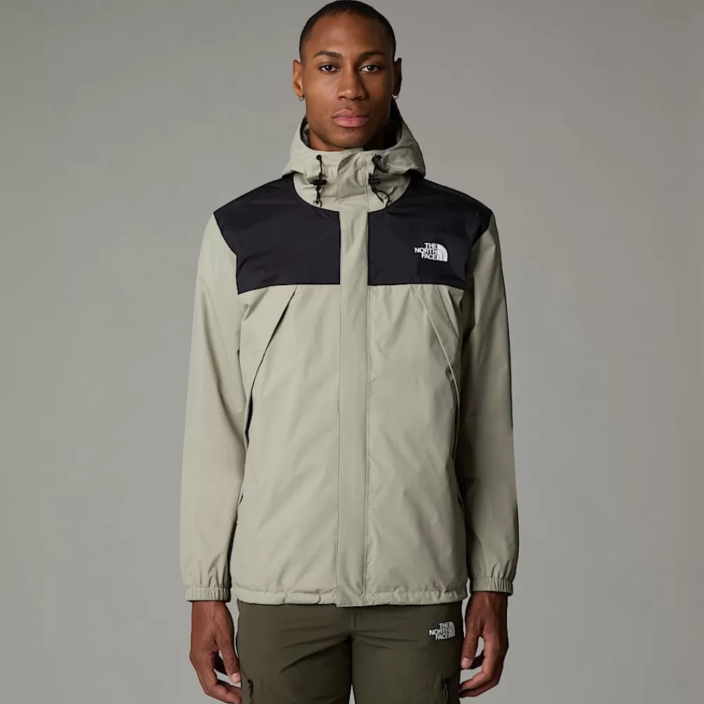 Sale The North Face Męska Kurtka Antora Clay Grey-TNF Black