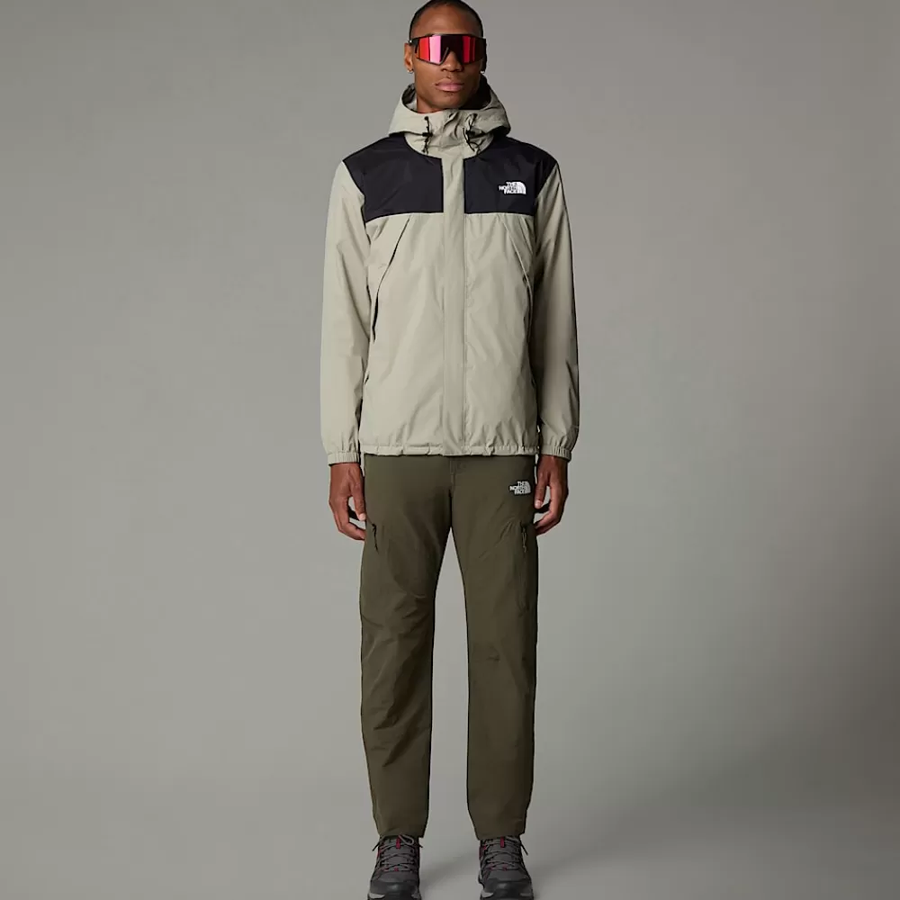 Sale The North Face Męska Kurtka Antora Clay Grey-TNF Black