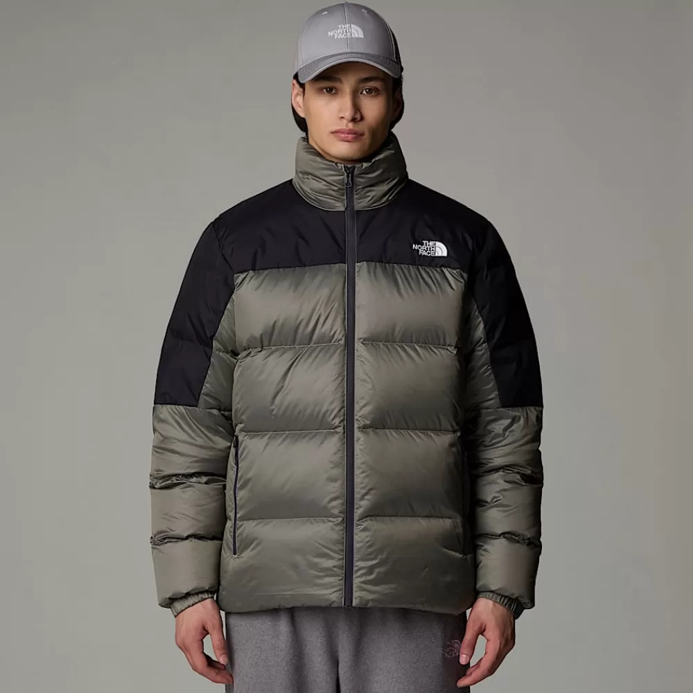 New The North Face Męska Kurtka Puchowa Diablo 2.0 Clay Grey Black Heather-TNF Black