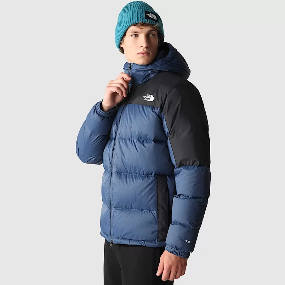 Best Sale The North Face Męska Kurtka Puchowa Z Kapturem Diablo SHADY BLUE/TNF BLACK