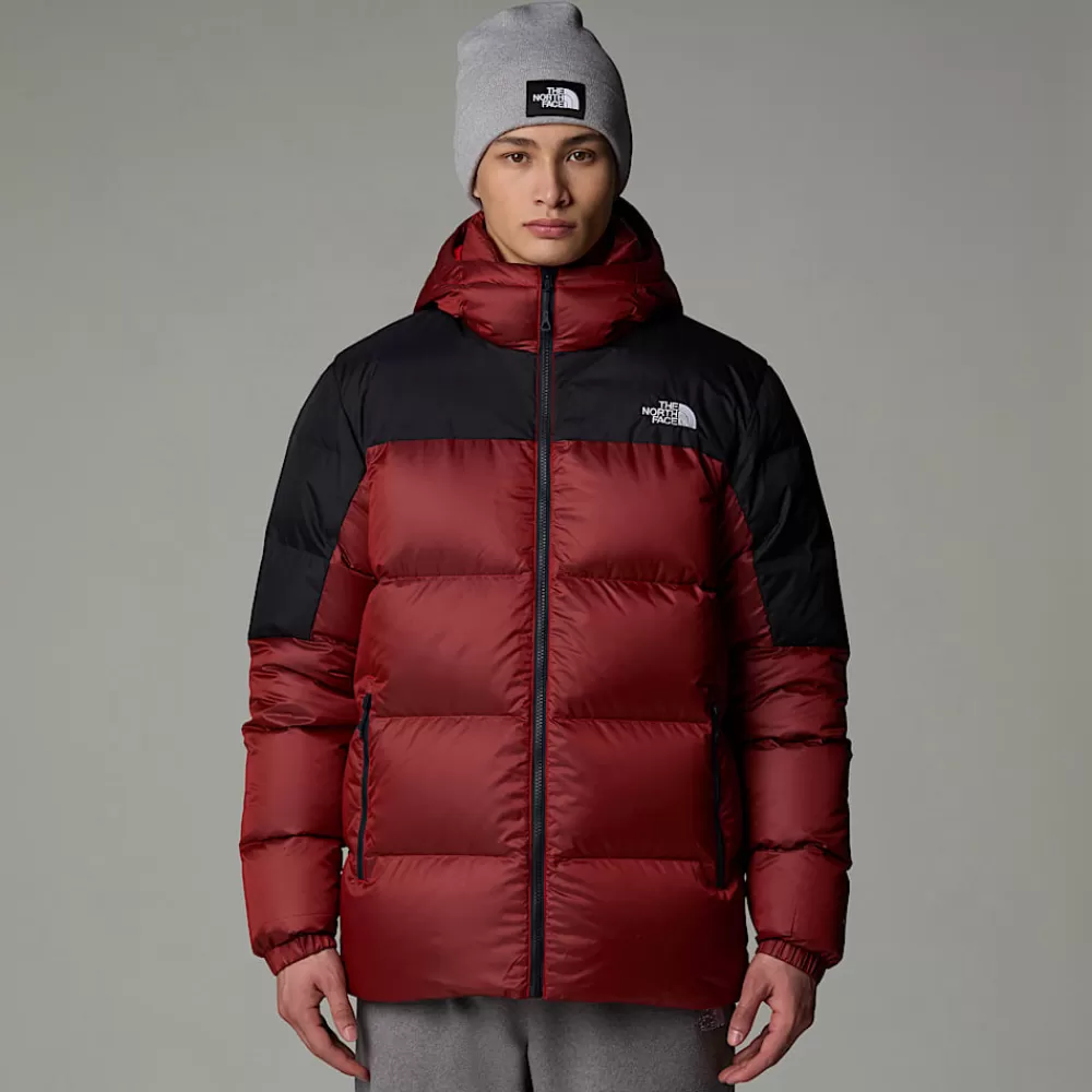 Cheap The North Face Męska Kurtka Puchowa Z Kapturem Diablo 2.0 High Risk Red Black Heather-TNF Black