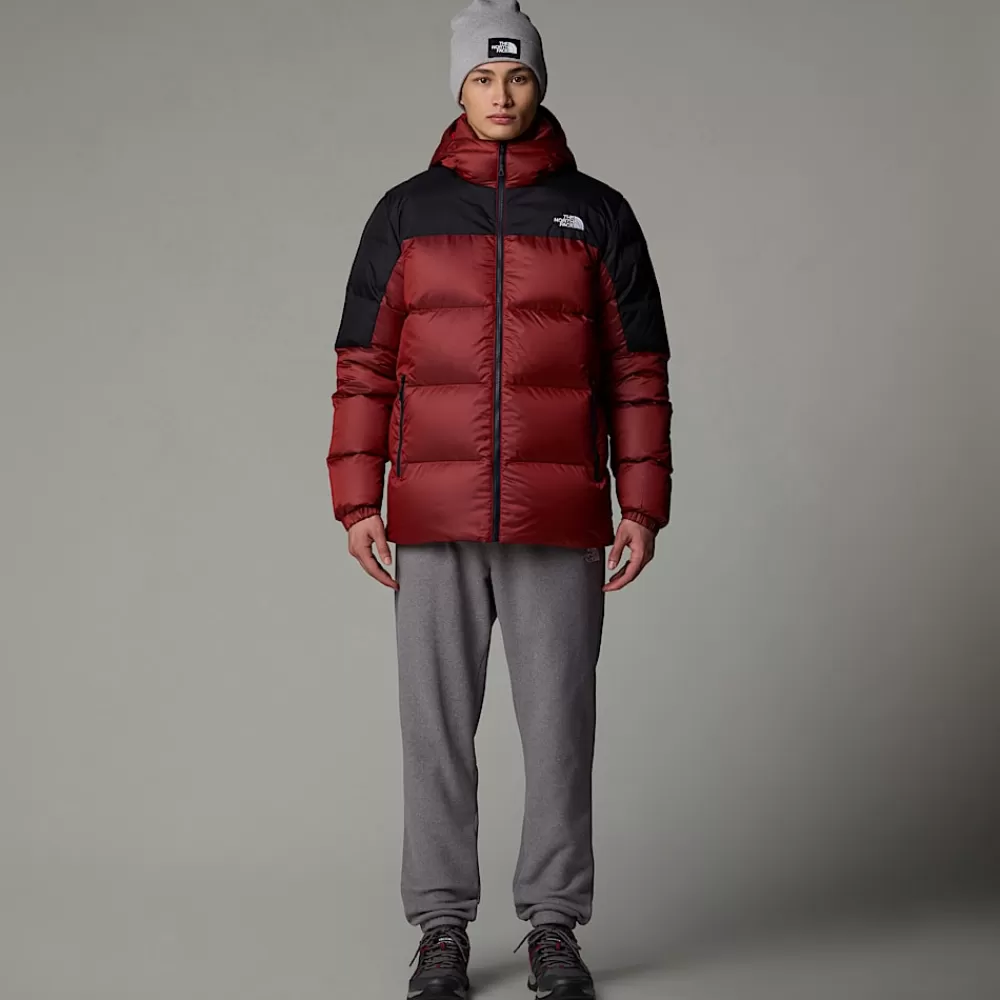 Cheap The North Face Męska Kurtka Puchowa Z Kapturem Diablo 2.0 High Risk Red Black Heather-TNF Black