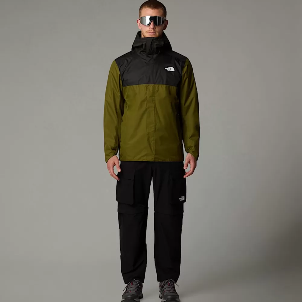 Hot The North Face Męska Kurtka Quest Zip-In Forest Olive-TNF Black