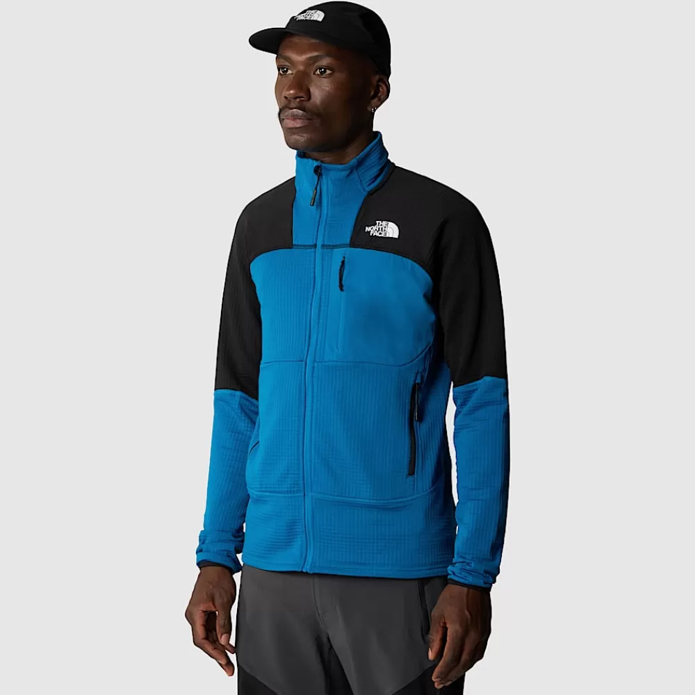 New The North Face Męska Kurtka Stormgap Power Grid™ Adriatic Blue-Adriatic Blue-TNF Black