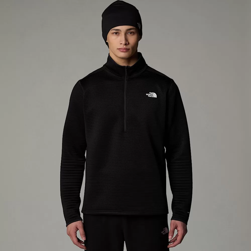 Fashion The North Face Męska Kurtka Termiczna Z Zamkiem O Długości 1/4 Vertical TNF Black