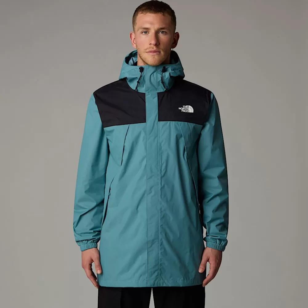 New The North Face Męska Parka Antora Algae Blue-TNF Black