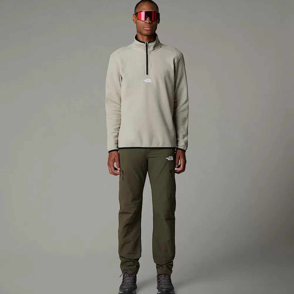 New The North Face Męski Polar Z Zamkiem Błyskawicznym O Długości 1/4 Glacier Clay Grey