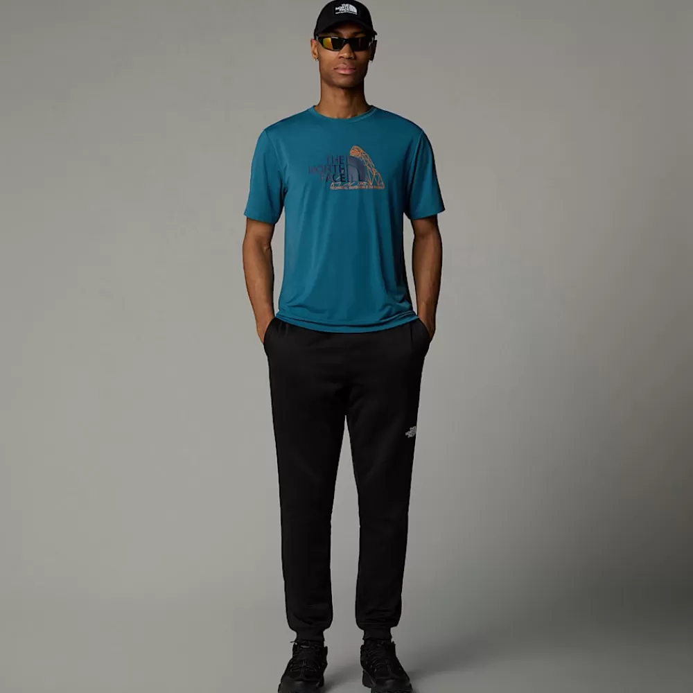 Hot The North Face Męski T-shirt Foundation Mountain MALLARD BLUE