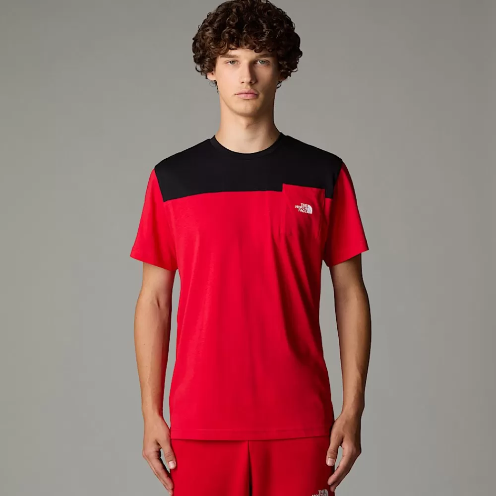 Cheap The North Face Męski T-shirt Icon TNF Red-TNF Black