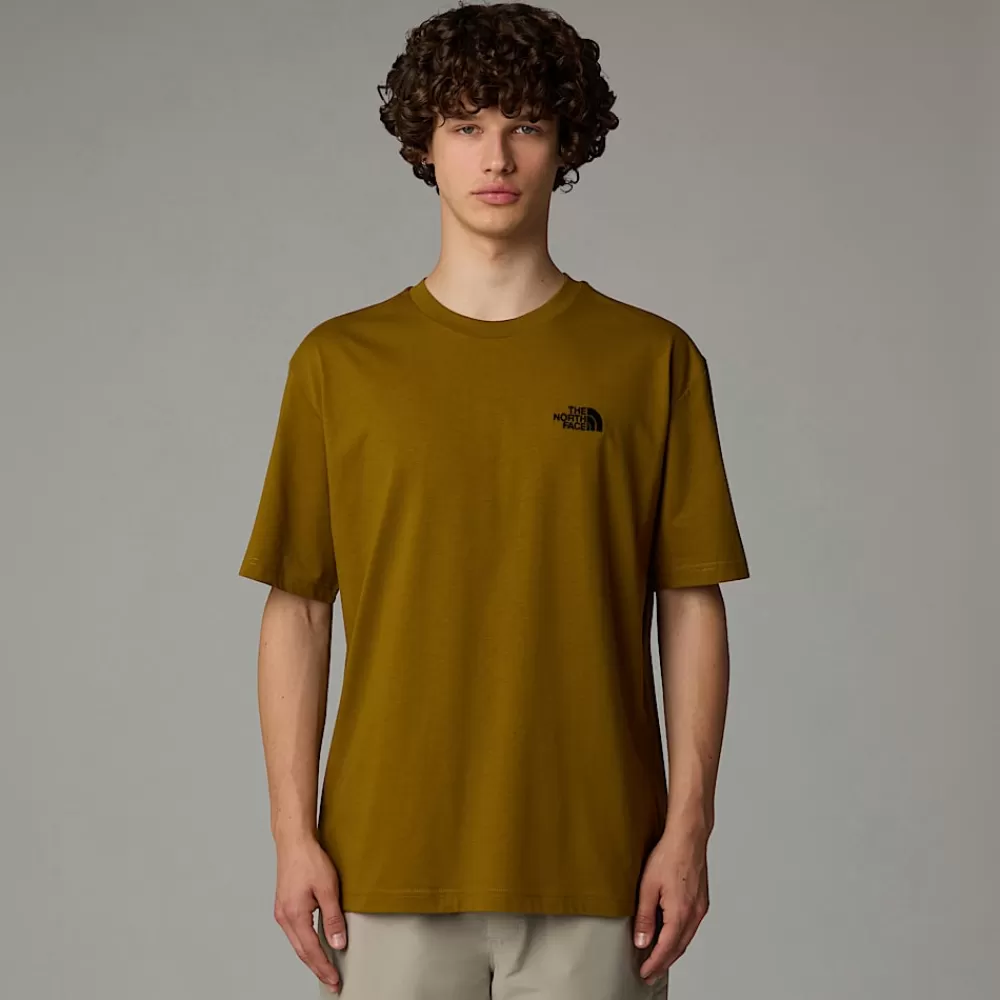 Best The North Face Męski T-shirt Oversize Simple Dome Moss Green